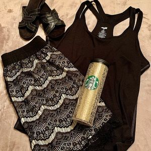 Black & Gold Lace Skirt Size 11